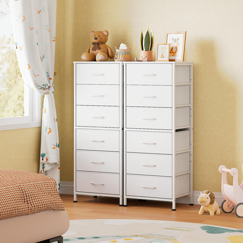 WLIVE fabric drawers conceal daily items for tidy bedroom storage.