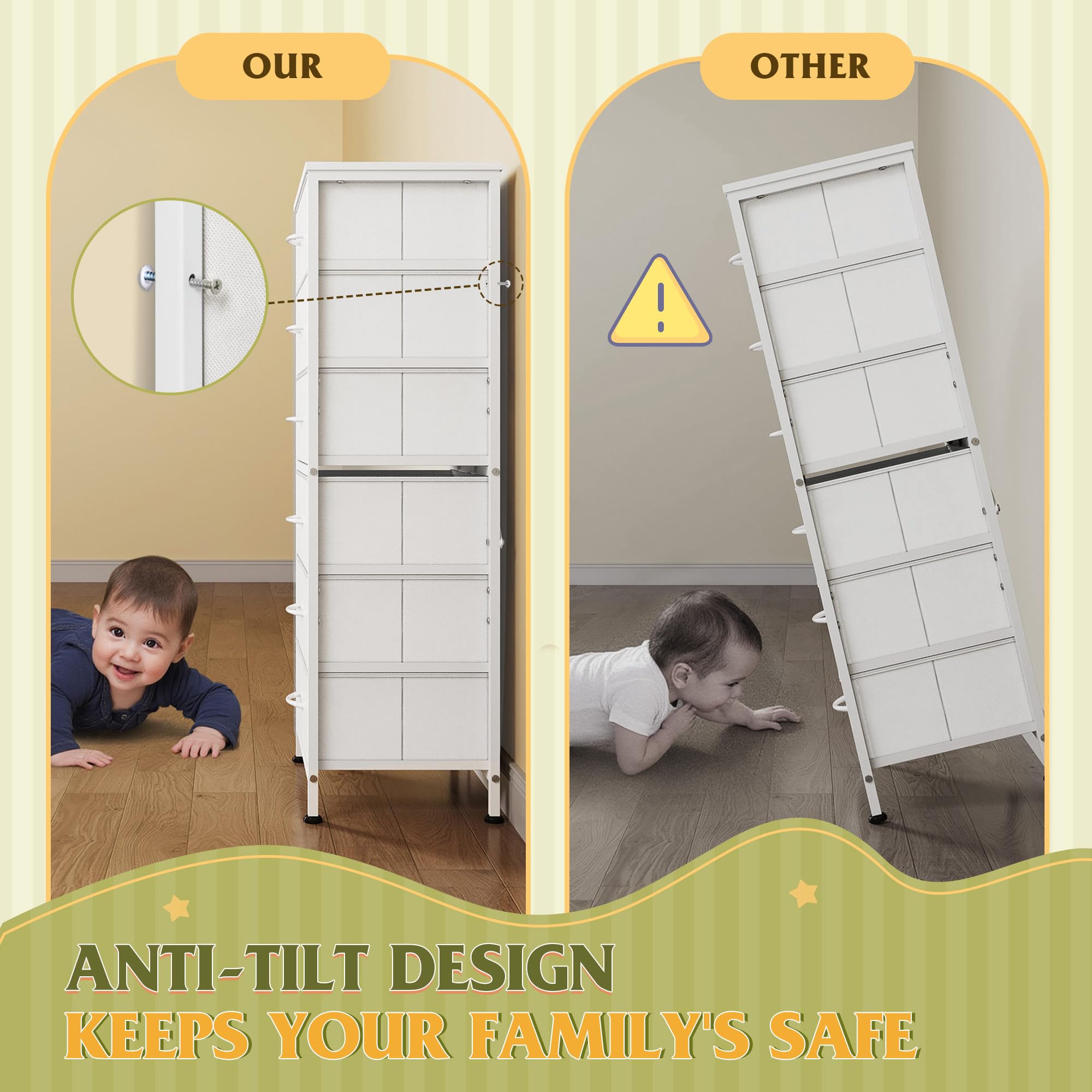 WLIVE secure packaging protects the dresser during transit.