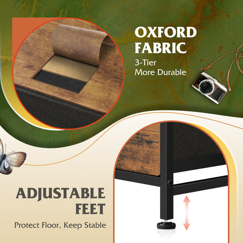 WLIVE wood top surfaces hold lamps, clocks, and daily essentials within reach.