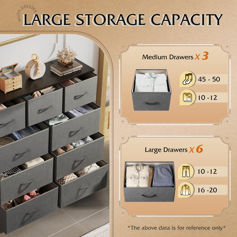 WLIVE wood top lets you place lamps, clocks, or decor within reach.