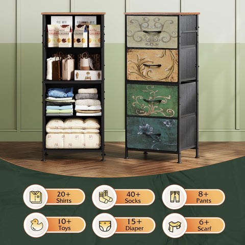 WLIVE wood-top surface ideal for displaying a lamp or decor.