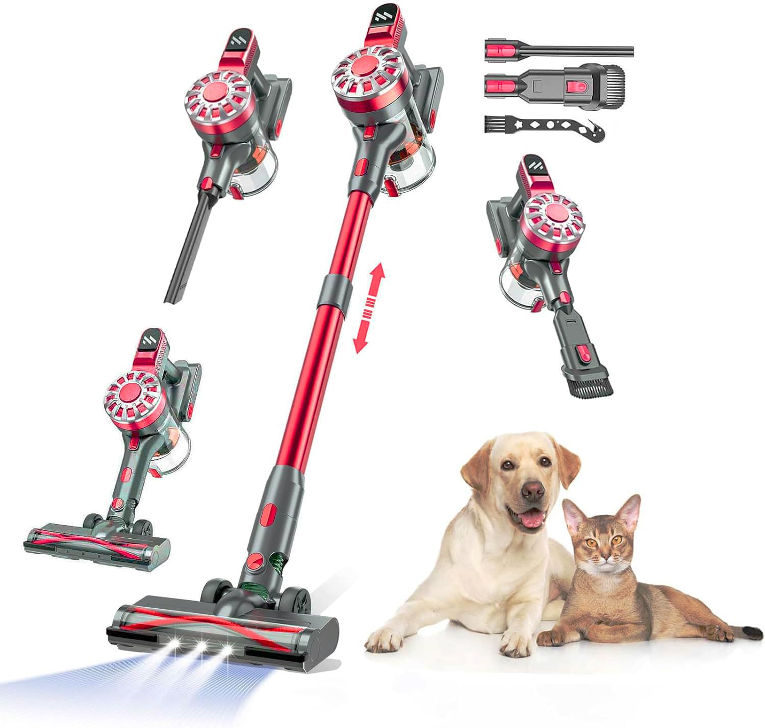 WLOTPO cordless vacuum with lightweight design for effortless cleaning in tight spaces.