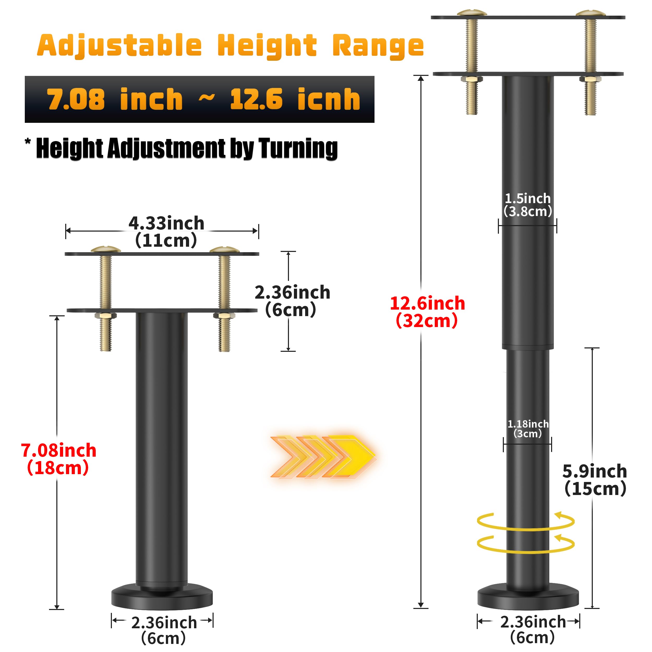 Wlrrcwdttc center-support legs stabilize bed slats and prevent sag.