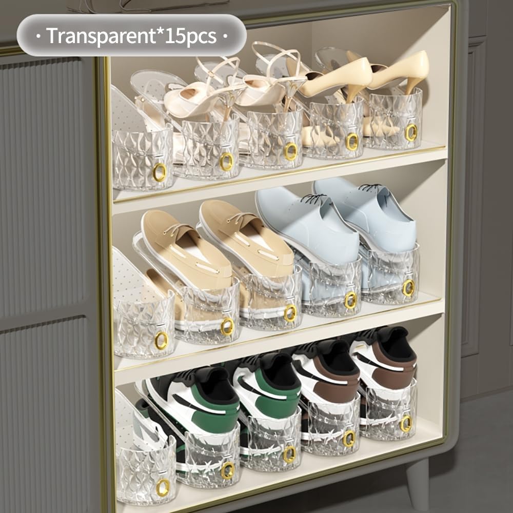 WMBOOX easy-clean-shoe-organizer wipes clean for a fresh look.