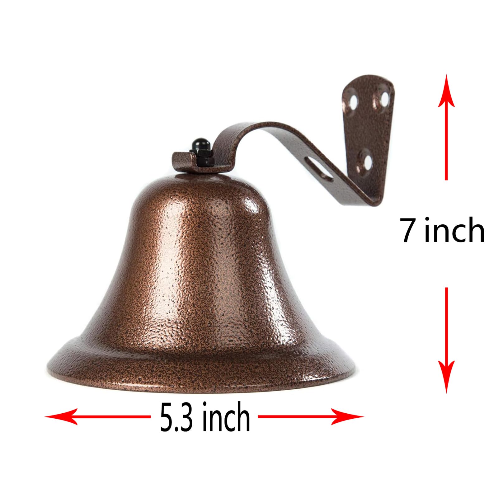 WMM Wall-mounted copper bell enhances entryways with vintage appeal.