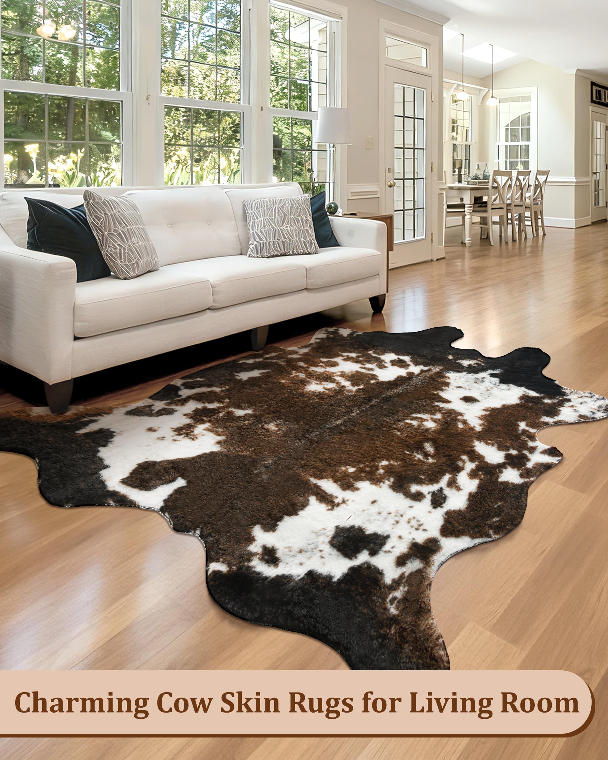 WMT NVMTER rustic western decor rug creates warm ambiance in any room.