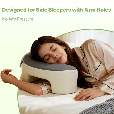Wnfou contoured memory foam neck and shoulder support for improved alignment.