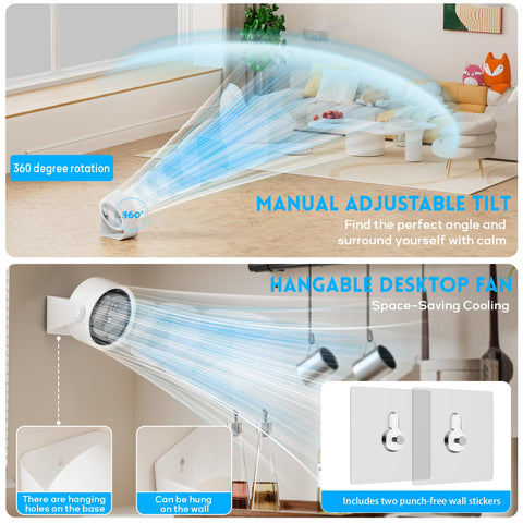 WNXQGZ 5000mAh battery powers up to 12 hours of cordless cooling.