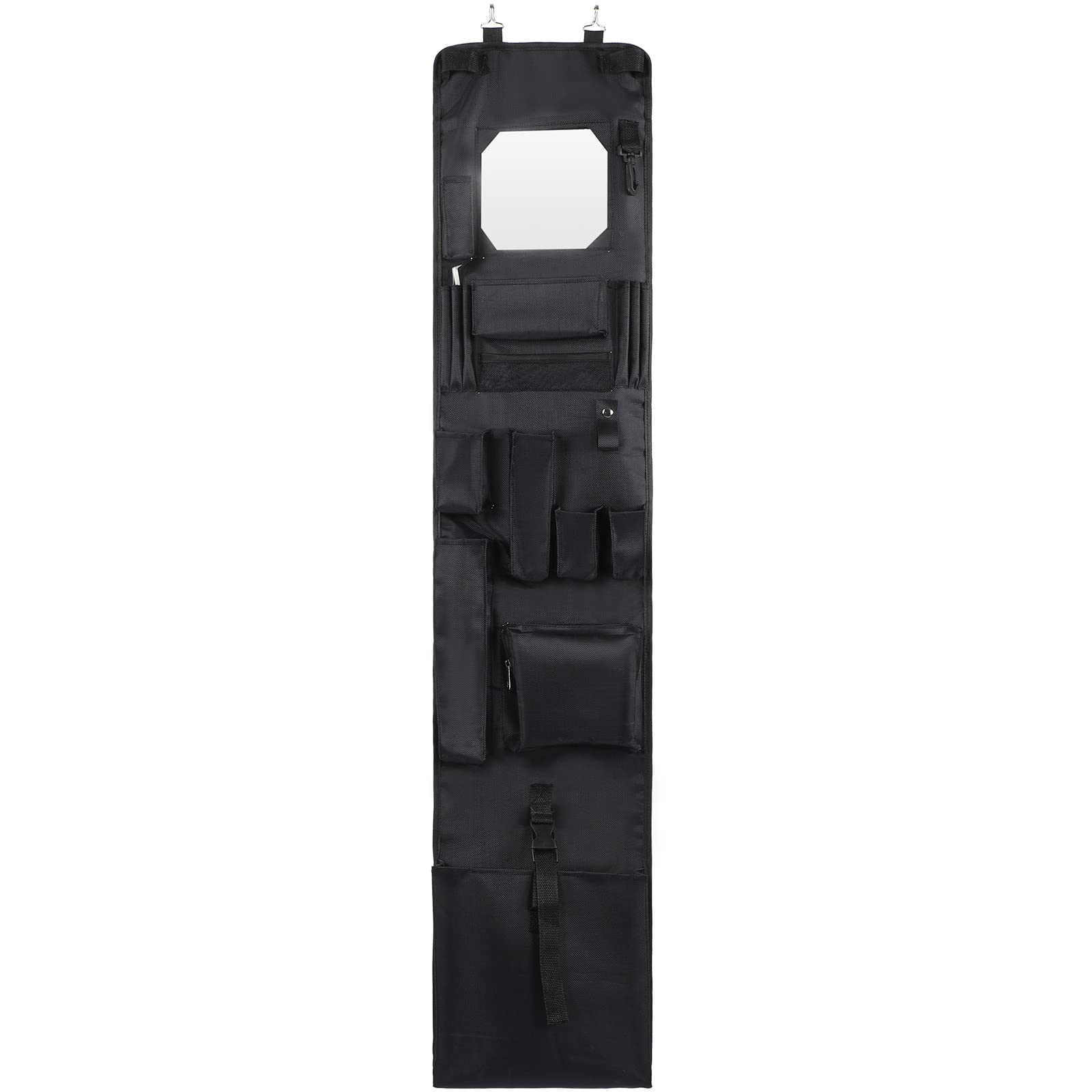 Woanger police-style hanging closet front view shows sturdy, space-efficient gear storage