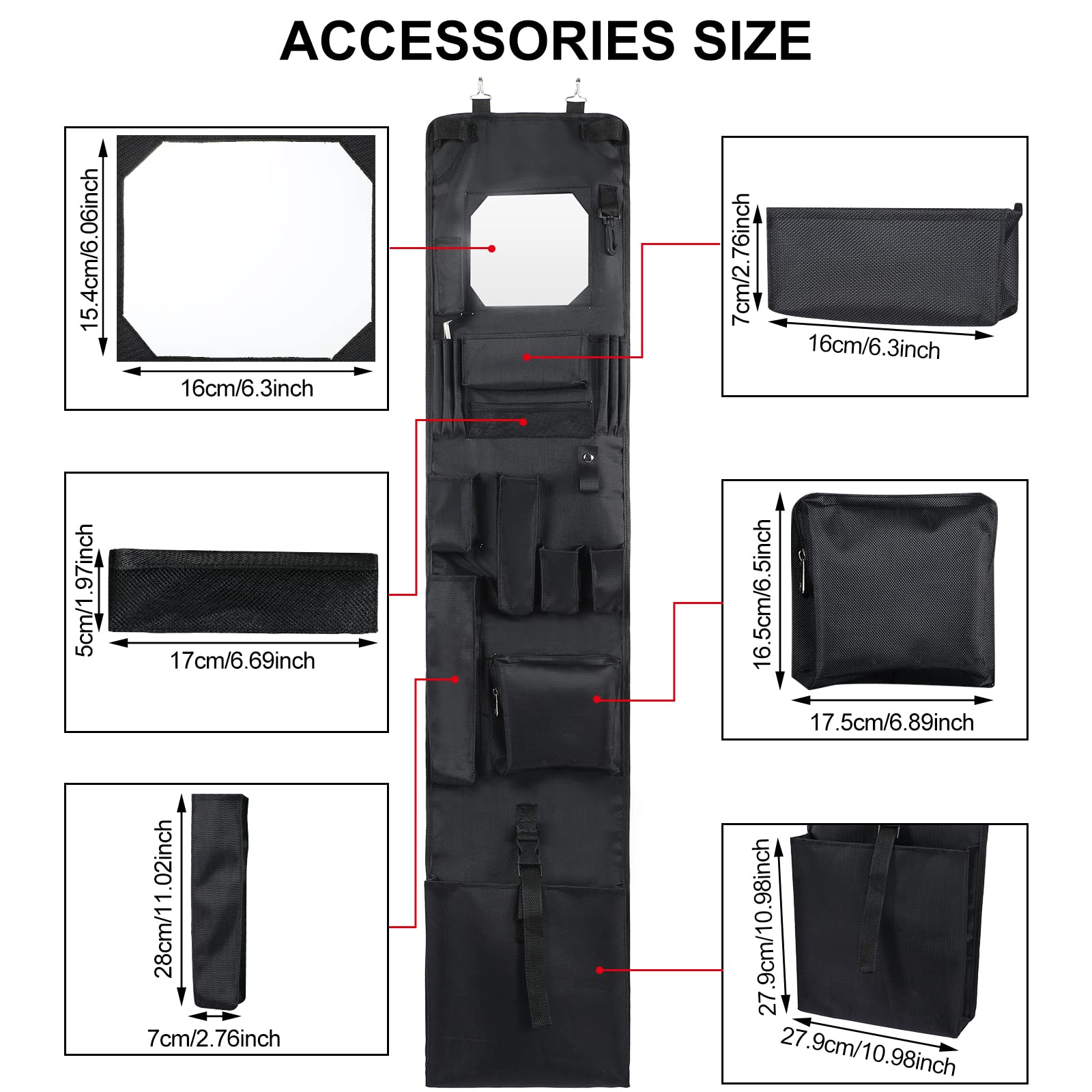 Woanger police-style hanging closet mirror detail for grooming checks