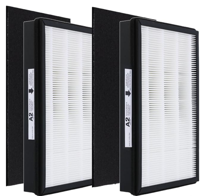 WOCASE A2 HEPA filter pack front view showing compatible replacement for Filtrete purifiers