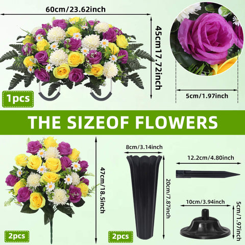 Wocst chrysanthemum bouquet adds fullness to memorials