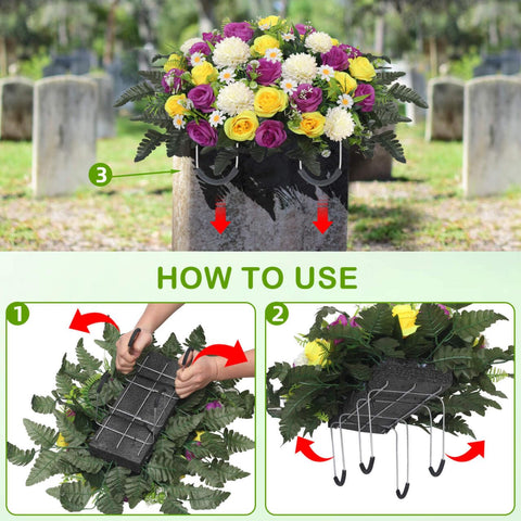 Wocst cemetery vase with ground spike for stable placement