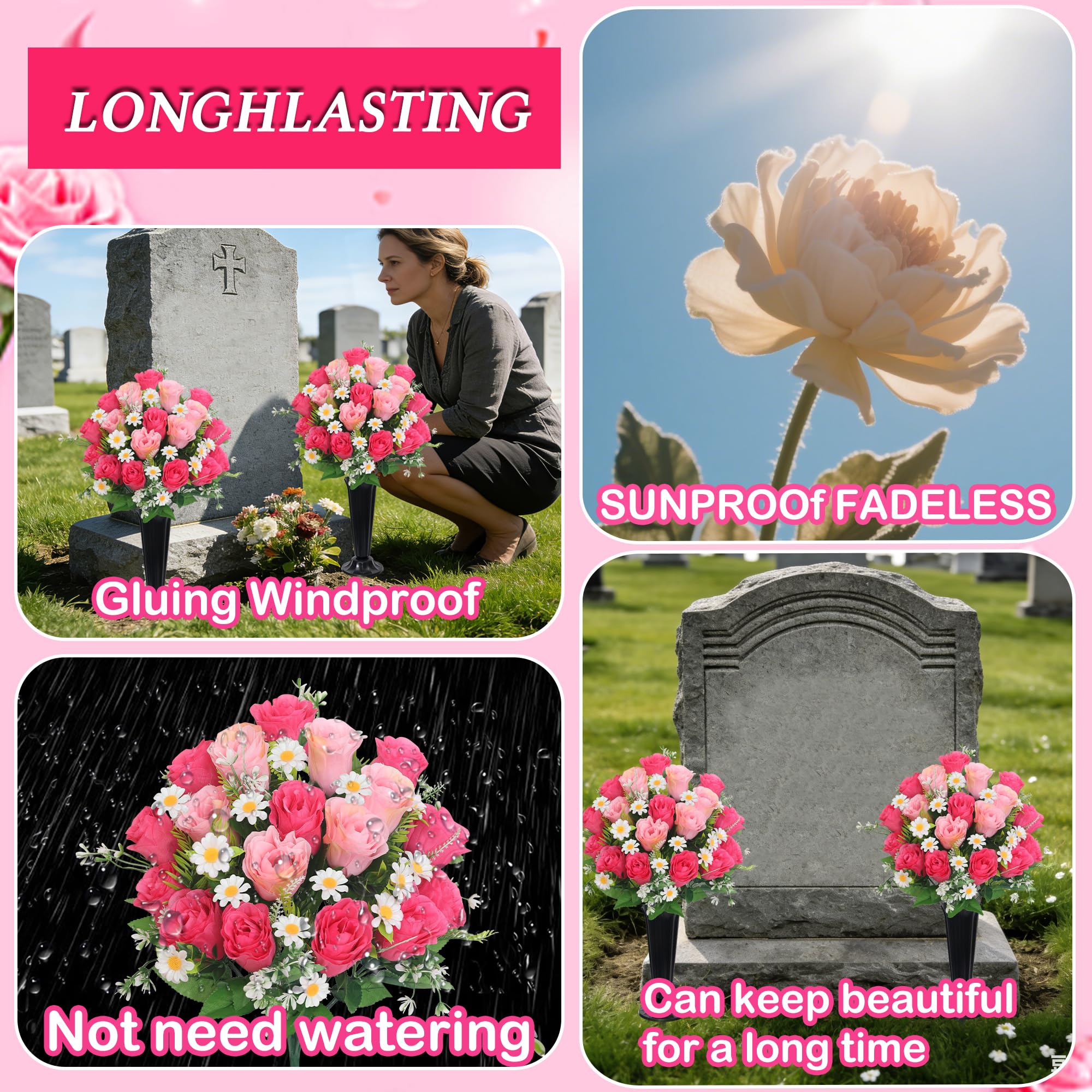 Wocst memorial flowers suitable for Mother's Day or Memorial Day displays.