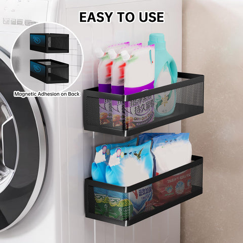 WOCUBEHOME mounts on metal surfaces for versatile kitchen and laundry use.