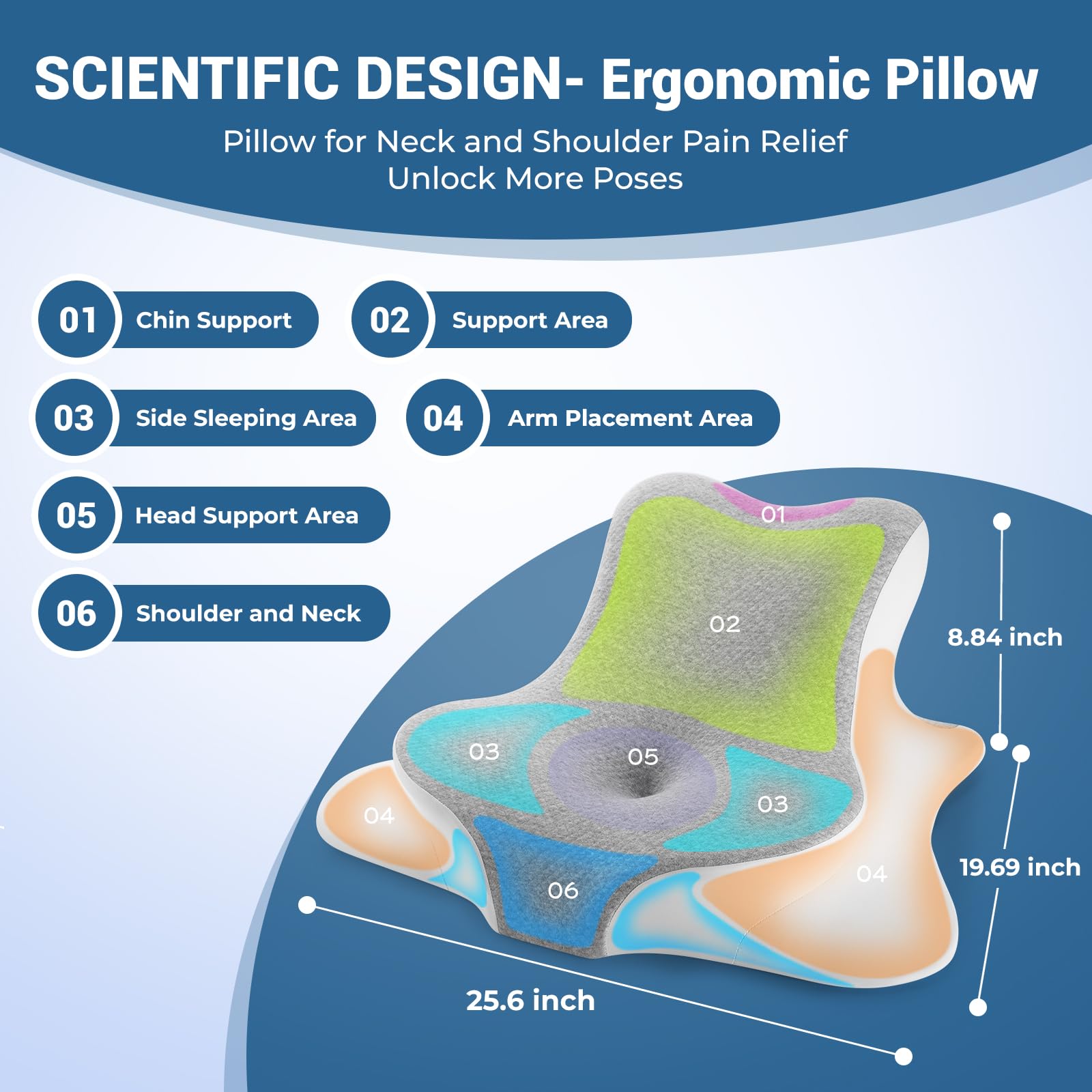 WOGAHEV pillow in prone lying position for reading