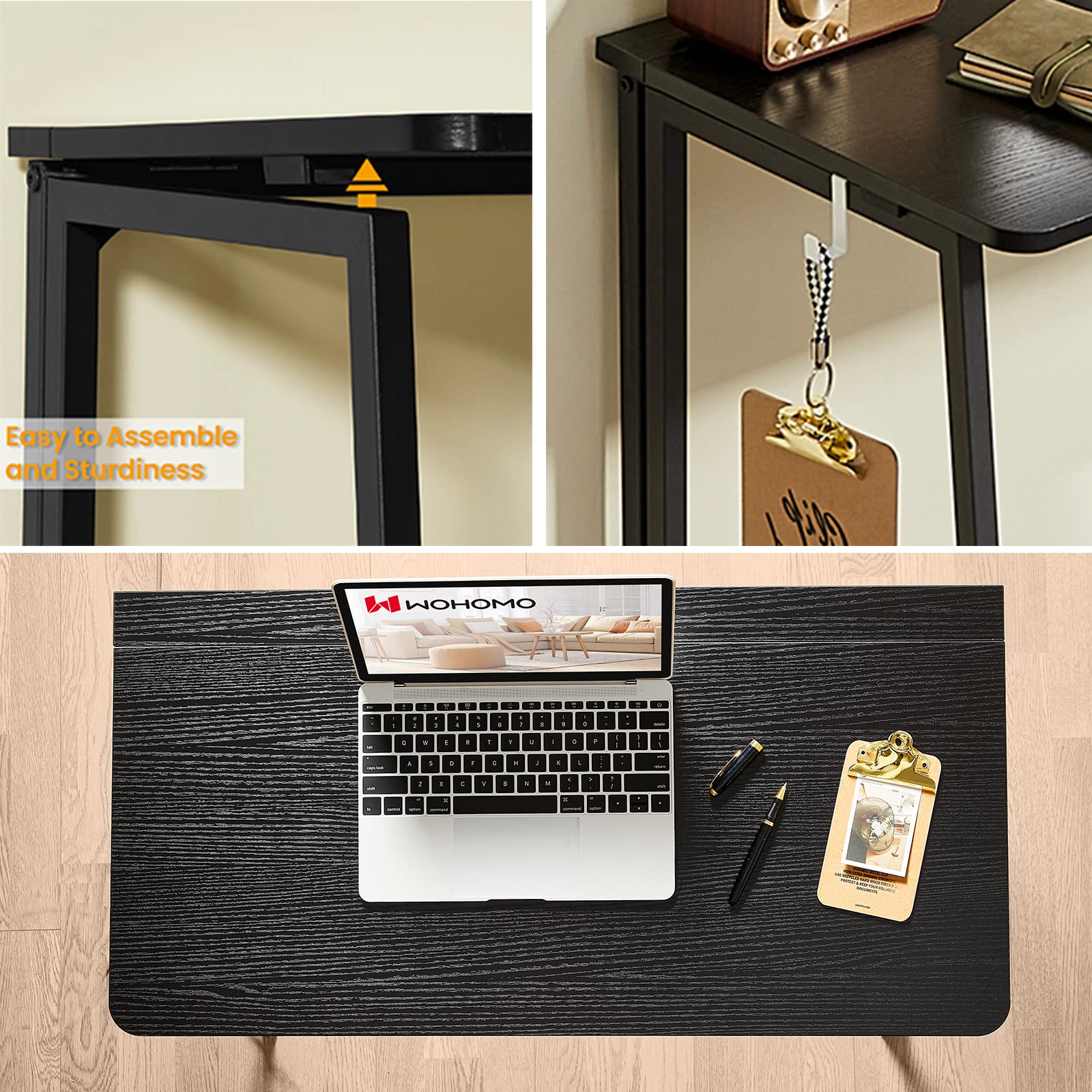 WOHOMO side hook on desk for headphones and bags.