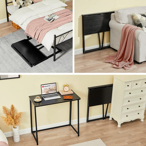 WOHOMO desk with two-monitor space and generous leg room.