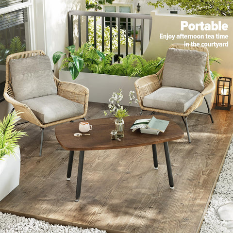 WOHOMO durable engineered wood tabletop stands up to daily wear