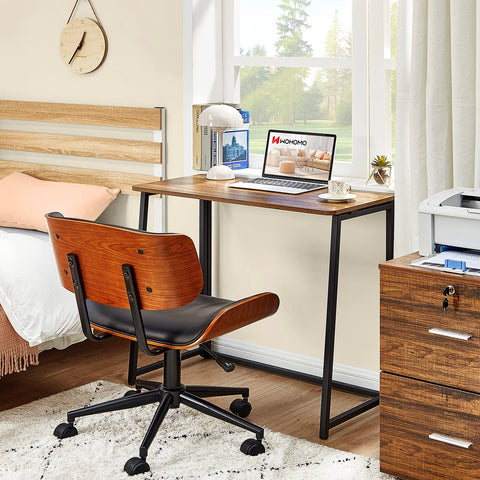 WOHOMO desk with a hidden fold hides neatly behind doors.