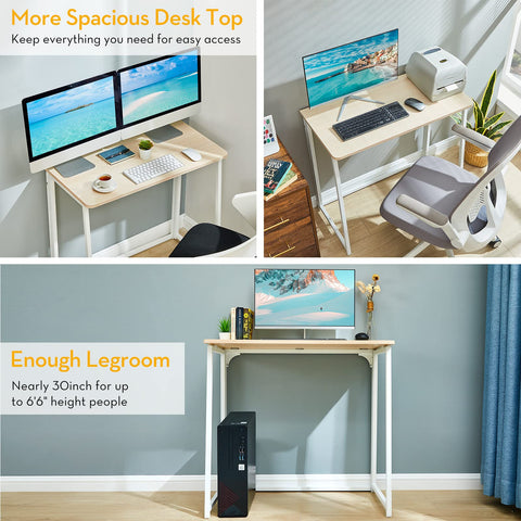 WOHOMO oak finish desk adds warm style to any room.
