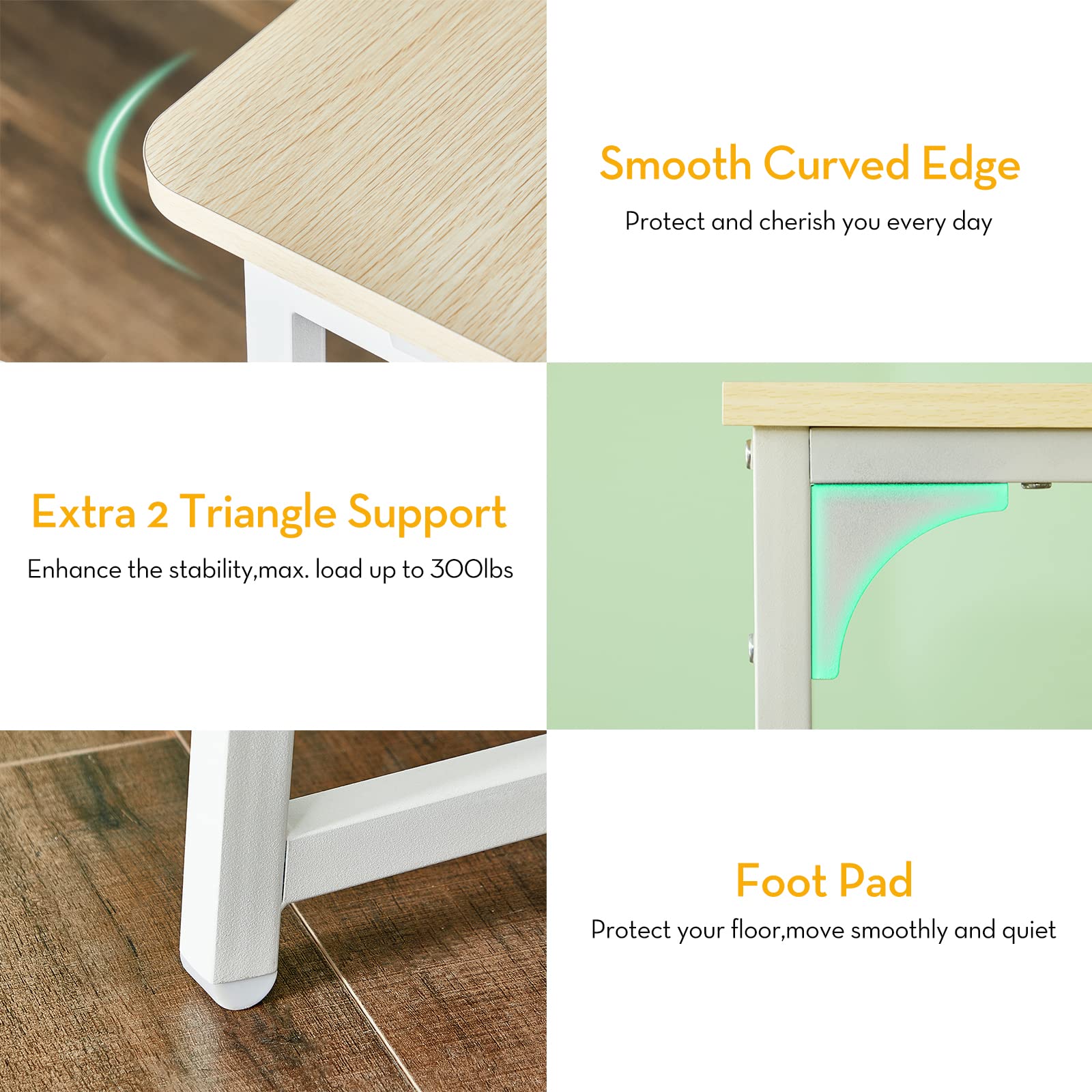 WOHOMO folding desk is portable for quick room-to-room use.