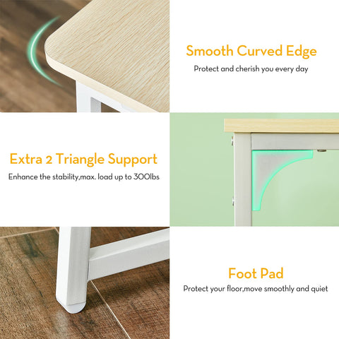 WOHOMO folding desk is portable for quick room-to-room use.