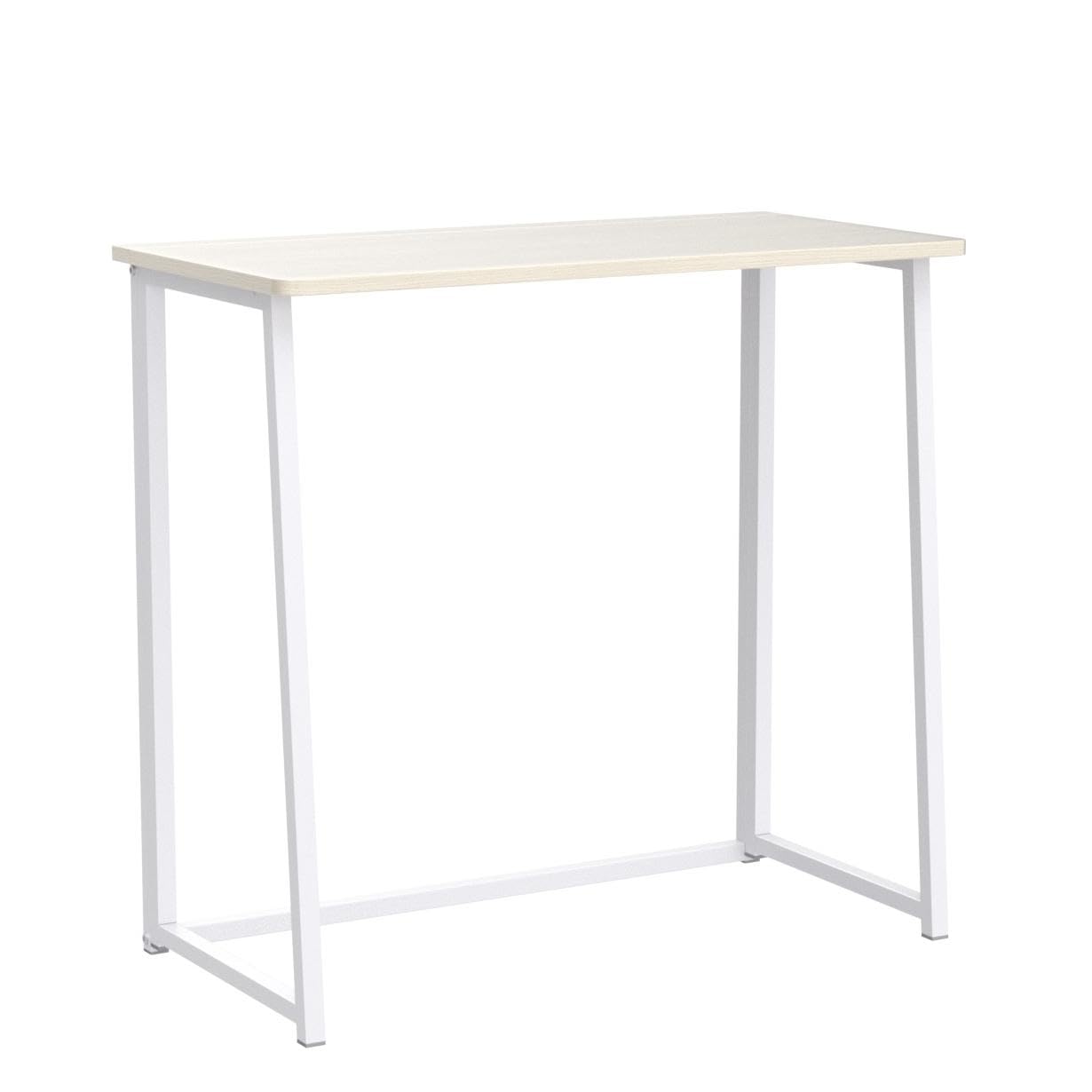 WOHOMO folding desk setup in a compact home office saves space and improves focus.