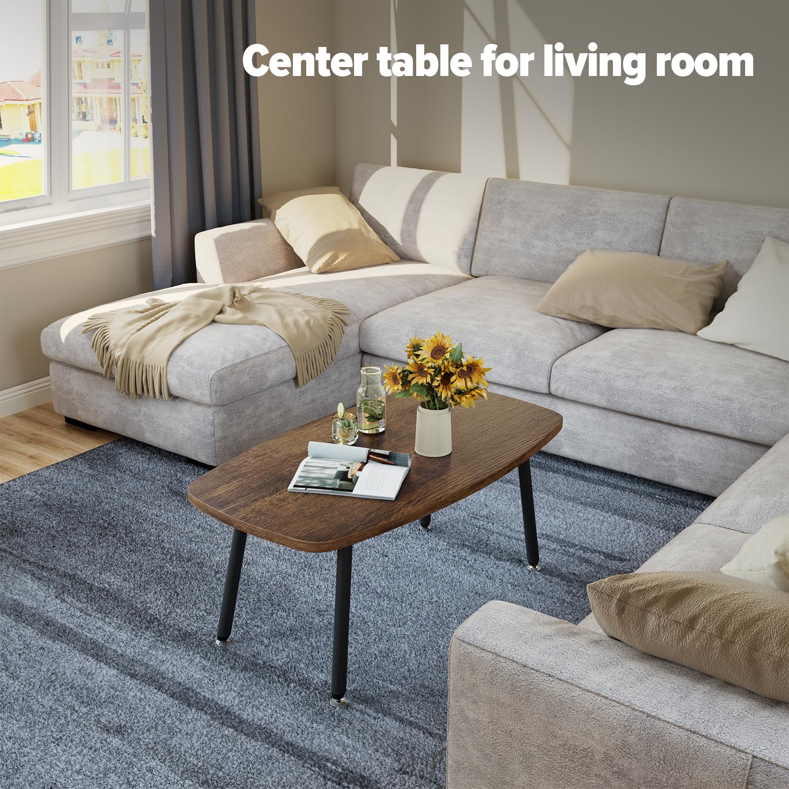 WOHOMO walnut finish fits mid-century farmhouse decor