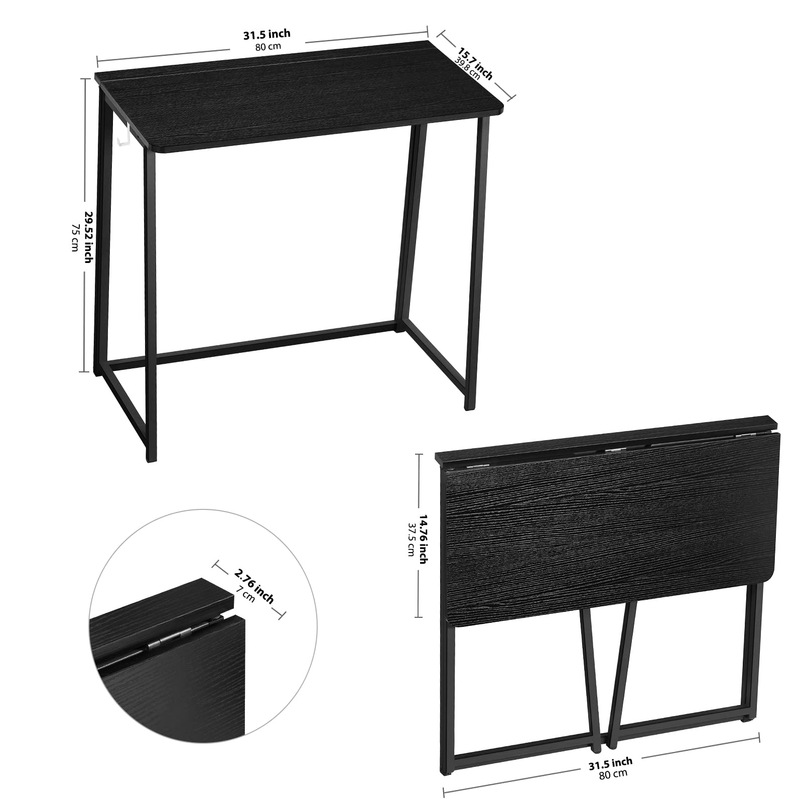 WOHOMO desk suitable for writing, studying, gaming, or dining.
