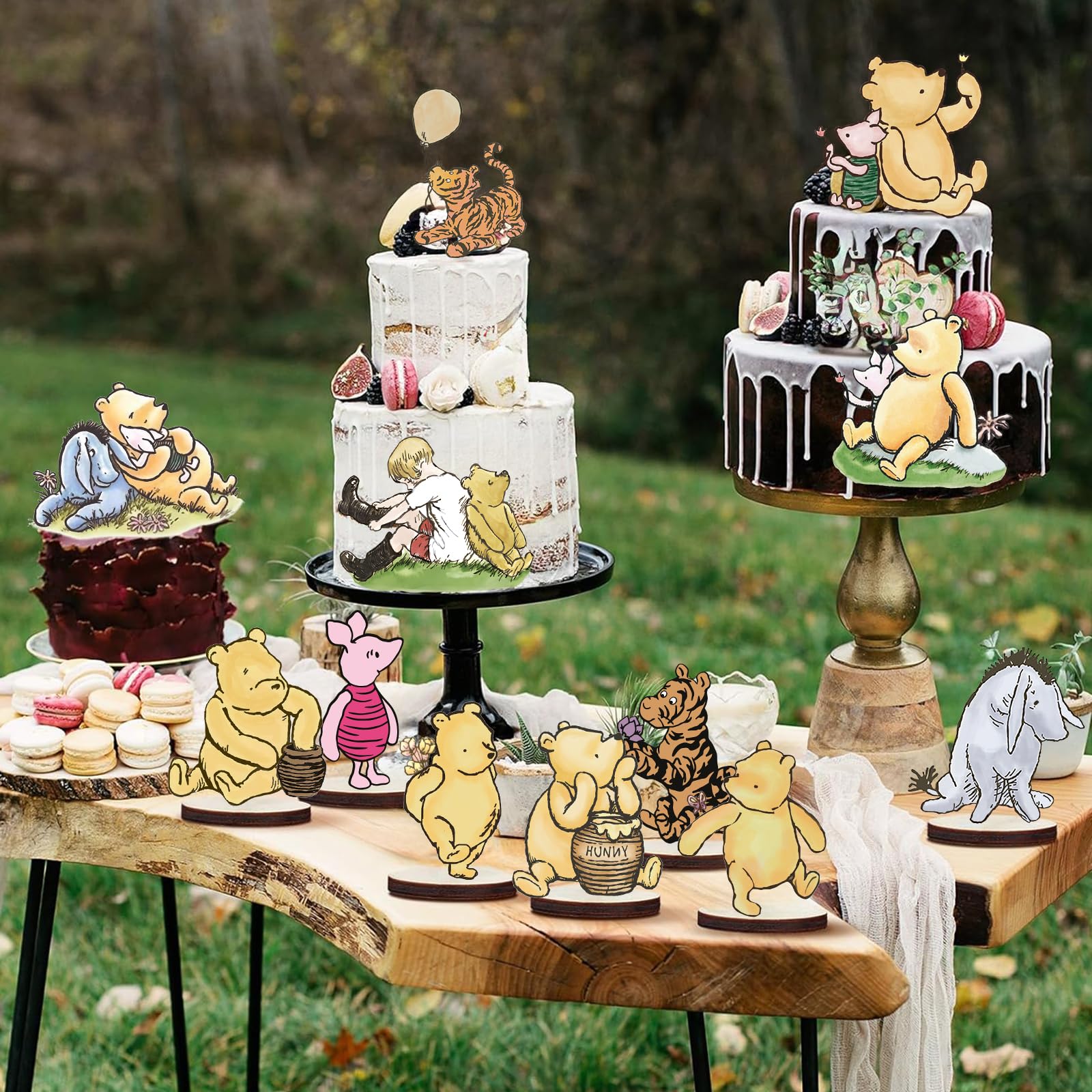 WOHOOBAOW wooden Pooh decor is non-toxic and odor-free for safe celebrations.