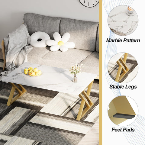 Wolawu coffee table measures 39 inches long for room planning.