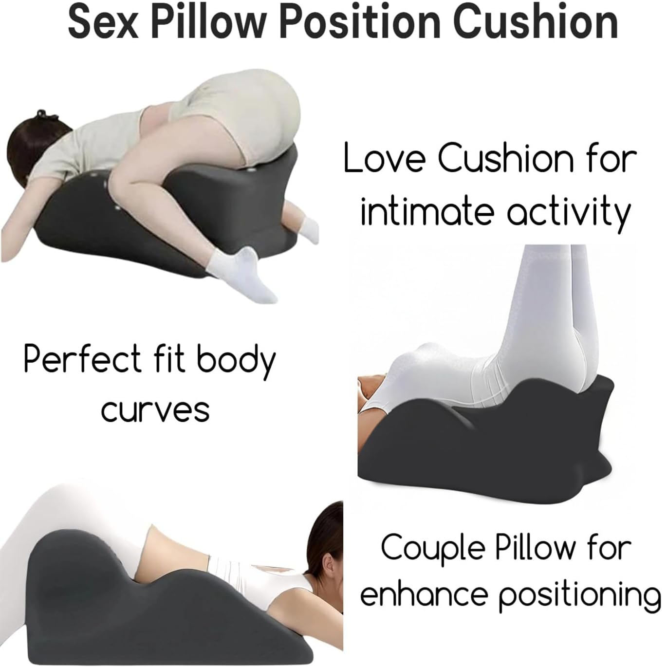 Woless Couple Sweet Pillow Wedge Multi-position Lounger enables lounging, reading, and TV time.