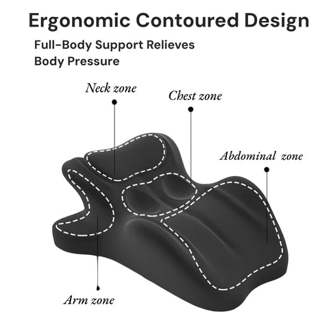 Woless Couple Sweet Pillow Wedge Tilt Angle demonstrates stable, closer positioning for comfort.