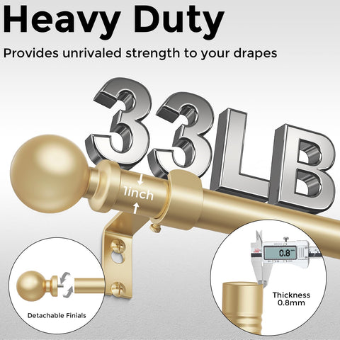 Wolistsa one-inch diameter rod provides sturdy support with style.