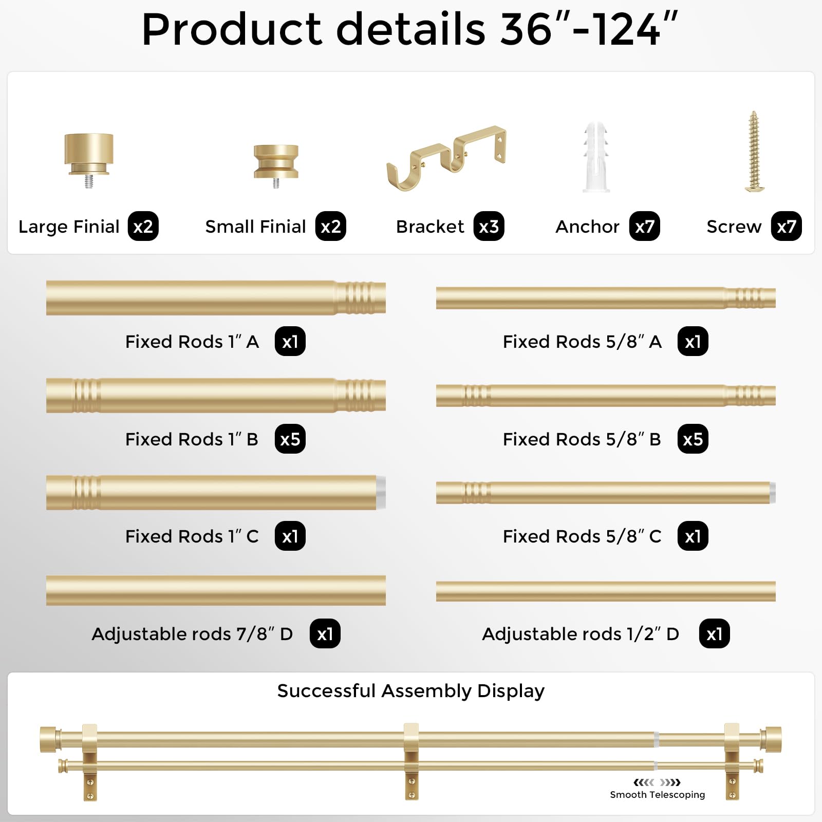 Wolistsa telescoping adjustable length enables precise coverage