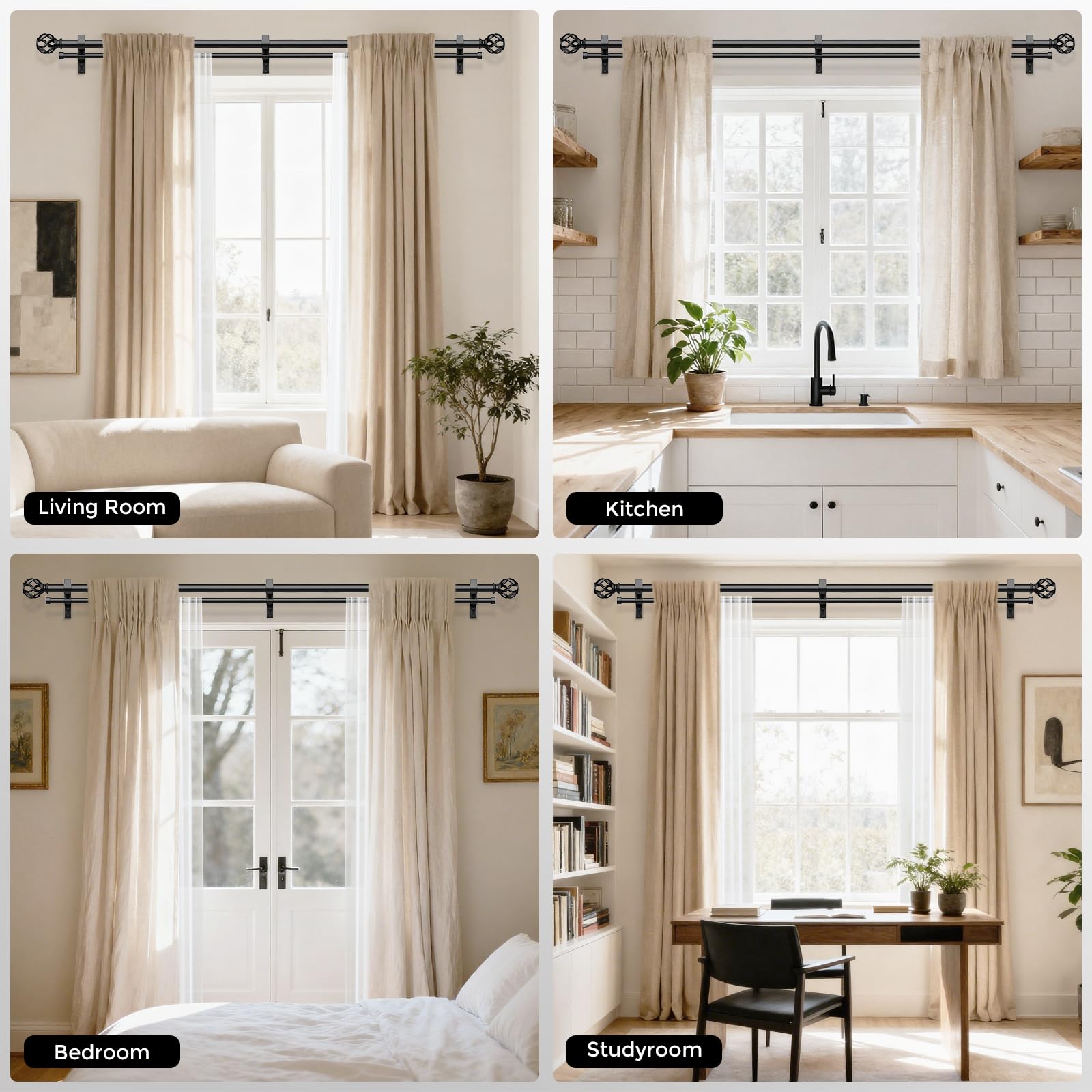 Wolistsa black finish delivers a modern look that complements many decors.