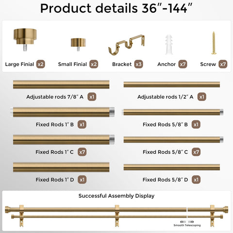 Wolistsa complete hardware kit enables quick, clean installation.