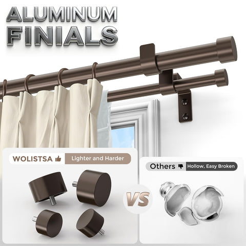 Telescoping Wolistsa rod length adjusts to fit various windows