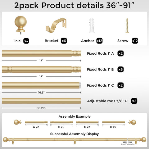 Wolistsa compatible curtain types works with grommet and rod-pocket styles.