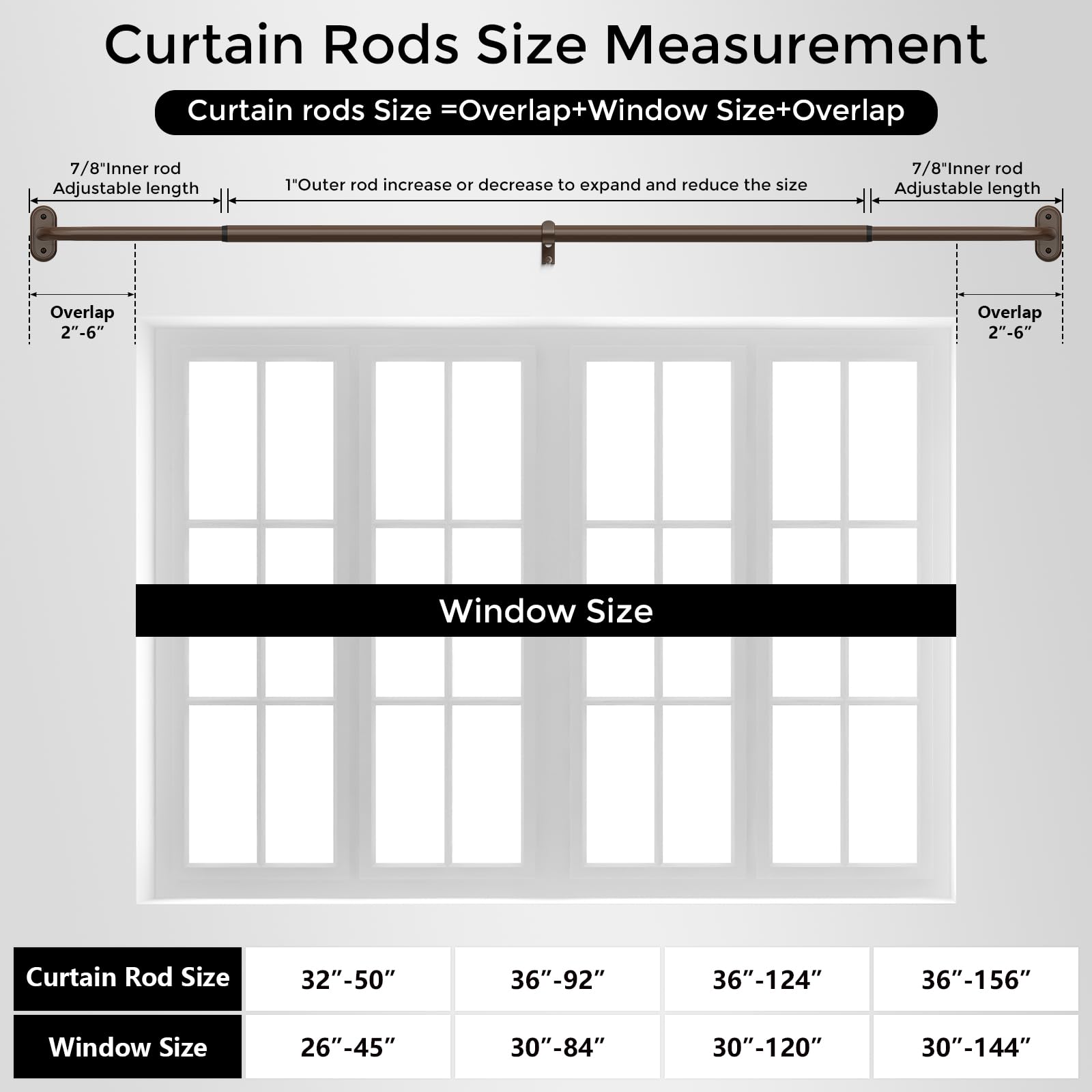 Wolistsa heavy-duty rod prevents sagging and keeps lines clean