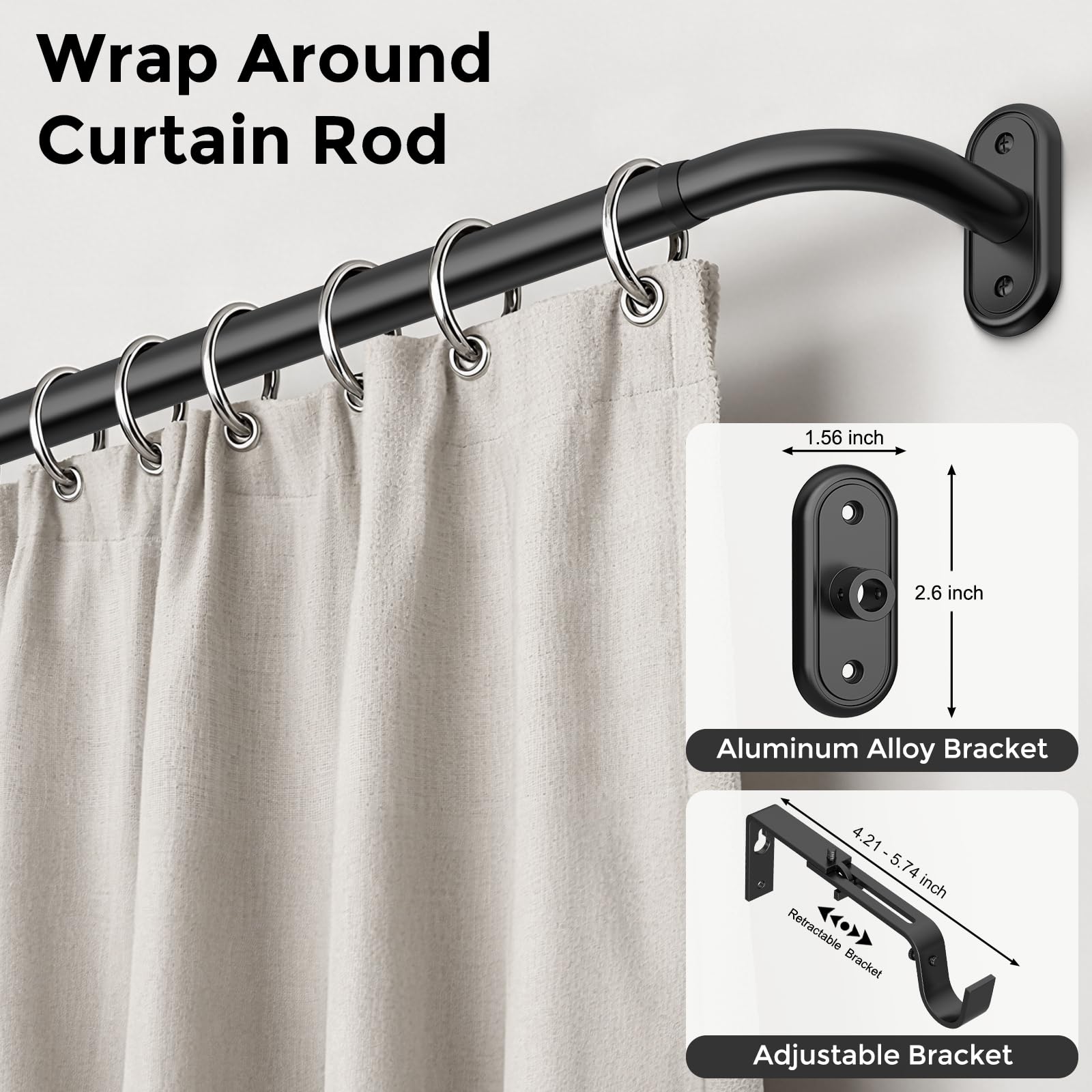 Wolistsa heavy-duty 1-inch curtain rod withstands daily use in living spaces