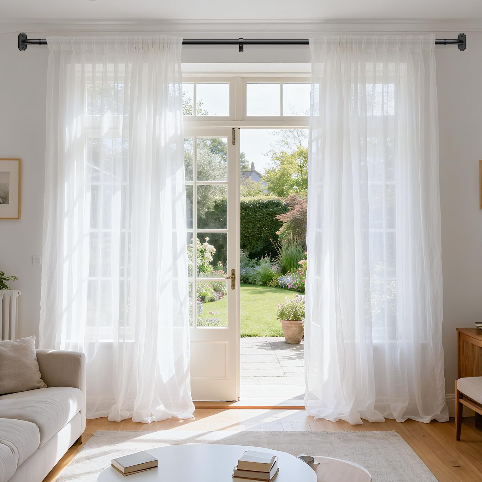 Wolistsa curtain rod fits windows 30 to 84 inches wide