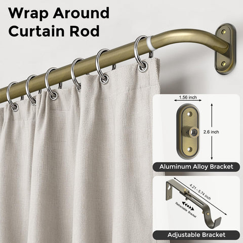 Wolistsa heavy-duty 1-inch rod provides sturdy support for heavy drapes.