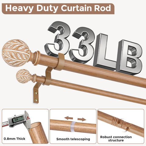Wolistsa back-rod-5-8-inch adds balanced strength to curtain sets.
