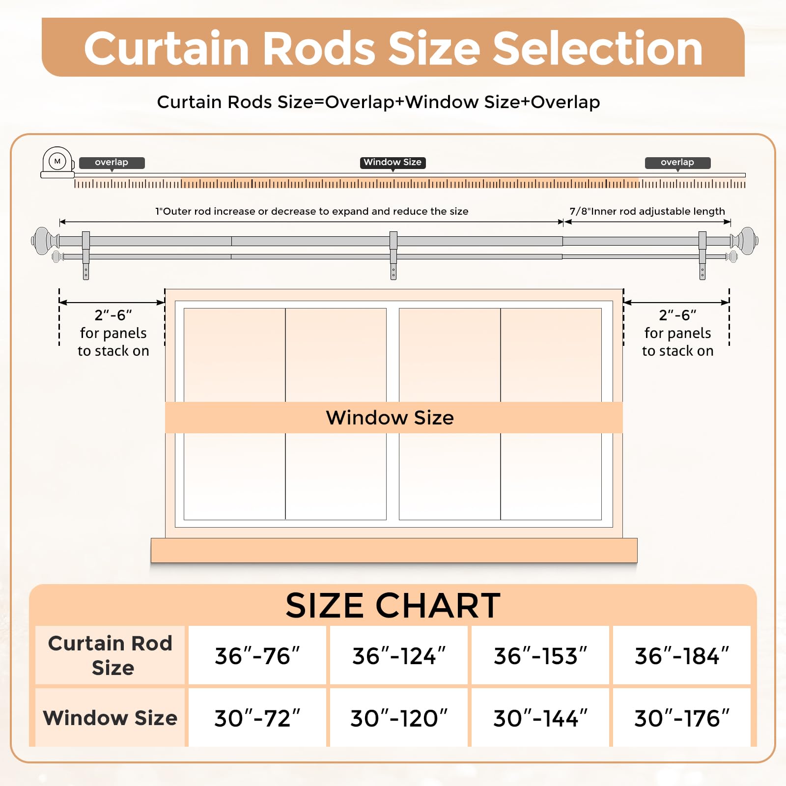Wolistsa easy-install design for quick curtain hanging