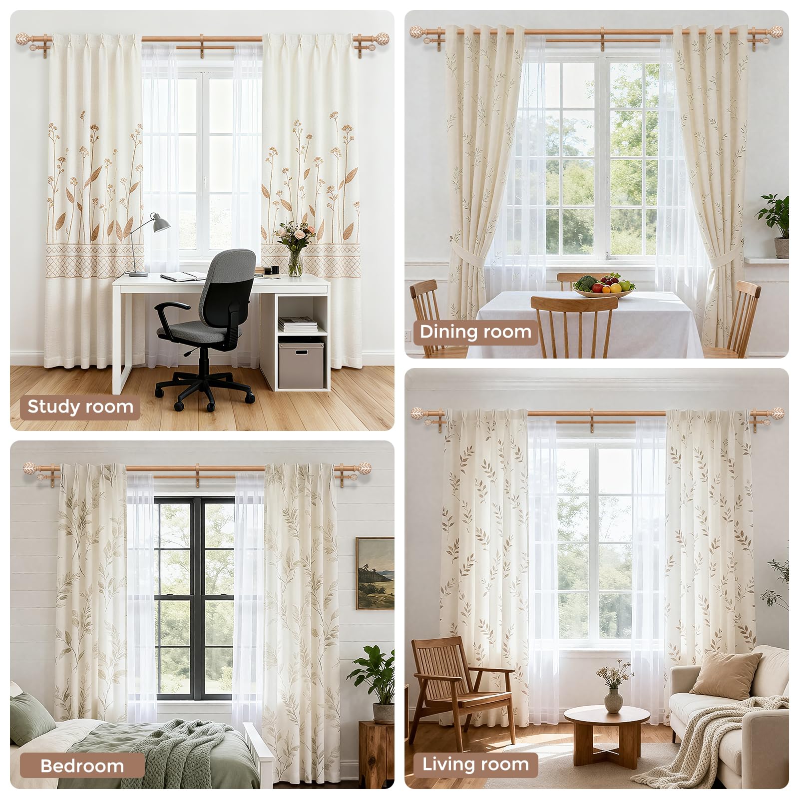 Wolistsa farmhouse-style mount for bedrooms and living rooms.