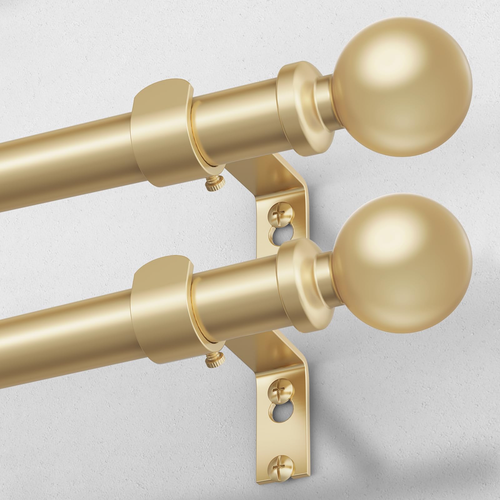 Wolistsa gold curtain rod ends add a chic focal point for modern decor.