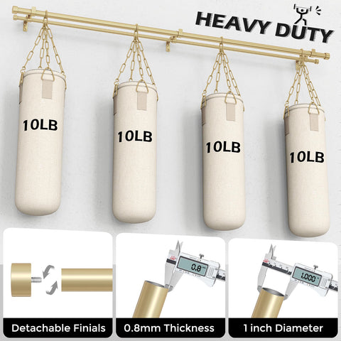 Wolistsa heavy-duty curtain rod front rod demonstrates strong load-bearing capability.