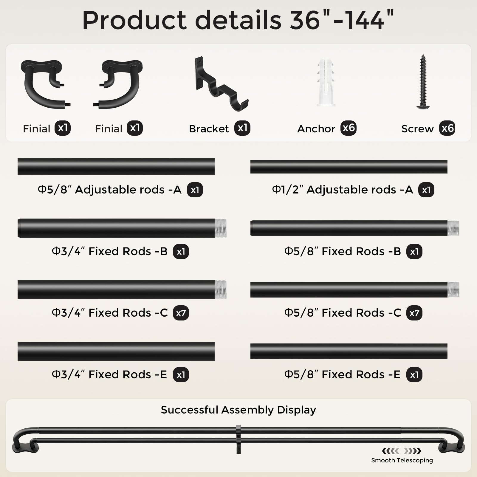 Wolistsa included hardware pack enables quick, secure installation